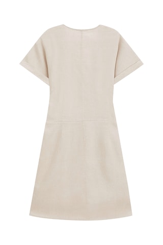 Linnen Wikkeljurk - Beige