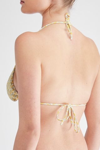 Bikinitop - Geel en Taupe