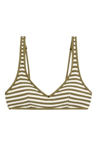 Bikinitop - Kaki en Wit