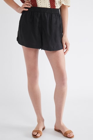 Linnen Short - Zwart