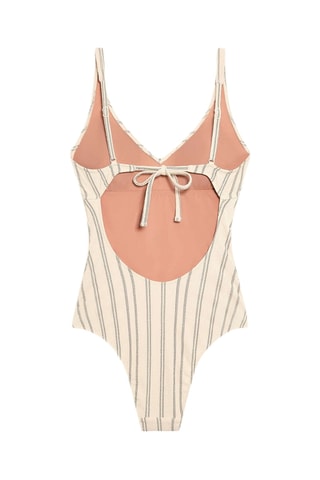 Badpak - Ecru en Grijs