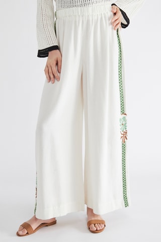 Broek Hoge Taille - Ecru