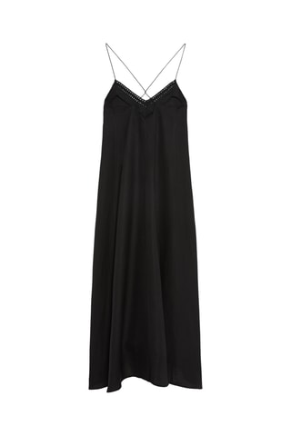 Lange Linnen Jurk - Zwart