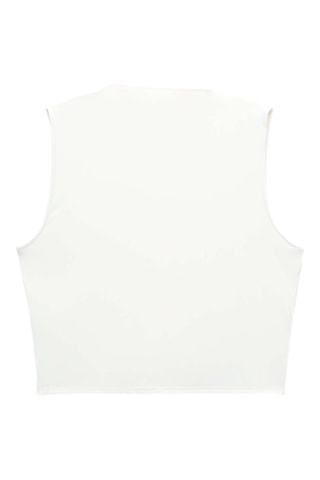 Gedrapeerde Crop Top - Wit