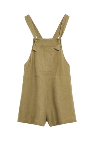 Linnen Tuinshort - Kaki