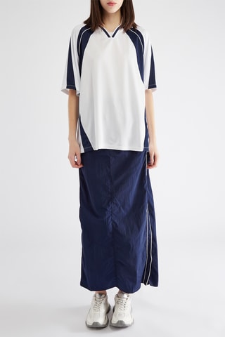 Rechte Rok - Marineblauw