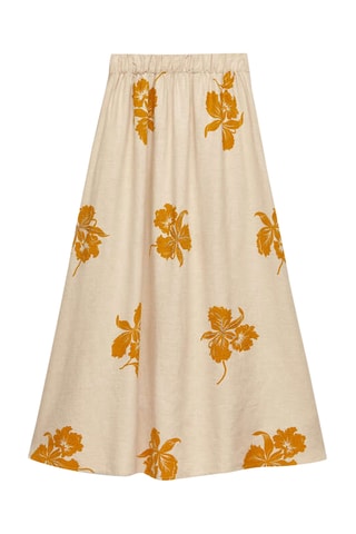 Lange Linnen Rok - Beige