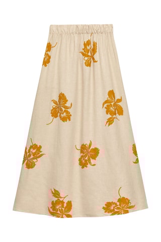 Lange Linnen Rok - Beige