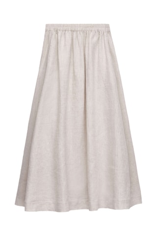 Linnen Skaterrok - Beige