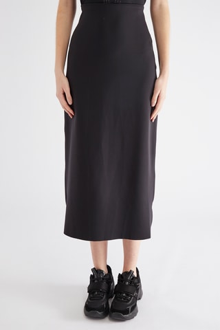 Rechte Rok Hoge Taille - Zwart