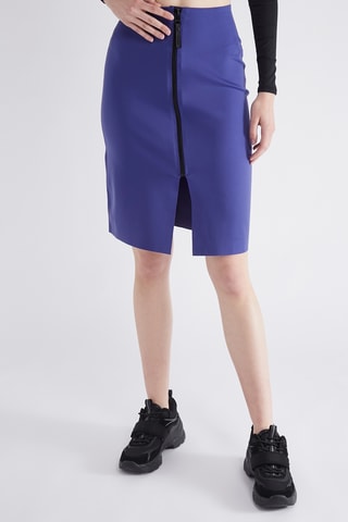 Rechte Rok Hoge Taille - Koningsblauw