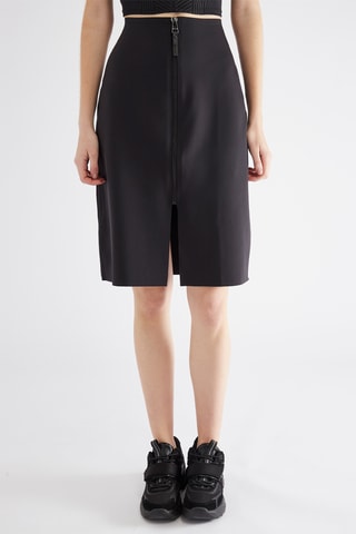 Rechte Rok Hoge Taille - Zwart