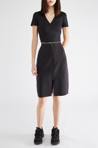 Rechte Rok Hoge Taille - Zwart