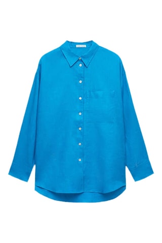 Linnen Blouse - Turquoise