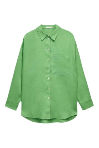 Linnen Blouse - Lichtgroen