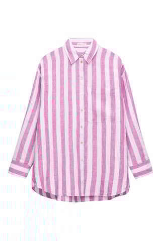 Linnen Overhemd - Fuchsia