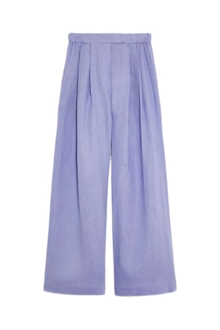 Linnen Broek Wide Legs - Lavendelpaars