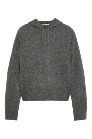Kasjmier Sweater met Capuchon - Grijs