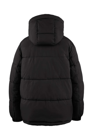 Gewatteerde Jas met Capuchon - Zwart