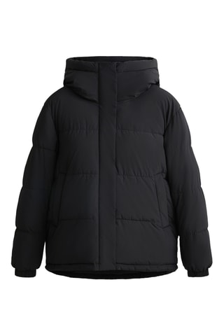 Gewatteerde Jas met Capuchon - Zwart