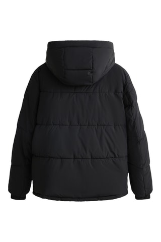 Gewatteerde Jas met Capuchon - Zwart