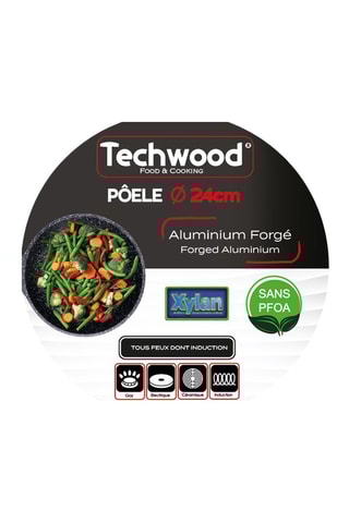 Poêle en aluminium forgé revêtement marbre Silver - 24 cm