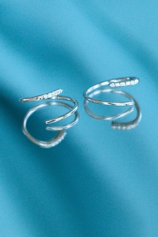 Boucles d’oreilles Joli tourbillon diamant - Or blanc et diamants