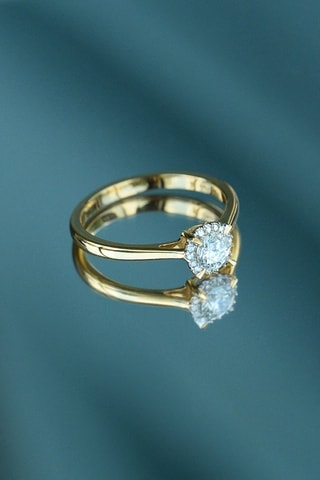 Verlovingsring Amoureuse - Geelgoud en Diamanten