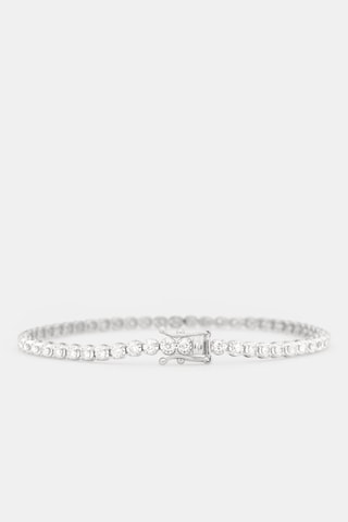 Pulsera Rivière - Oro blanco y diamantes