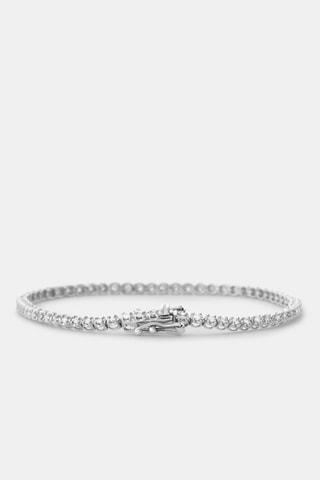 Pulsera Rivière - Oro blanco y diamantes