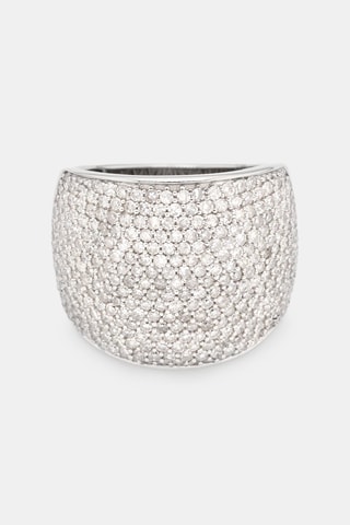 Ring Pavage Eclatant   Witgoud en Diamanten  