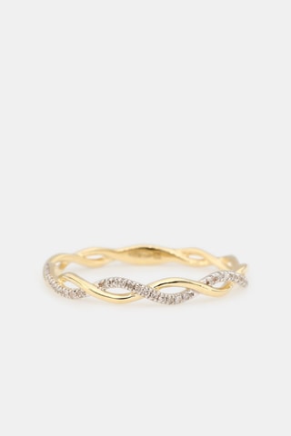 Trouwring Entortillement  Geelgoud en Diamanten