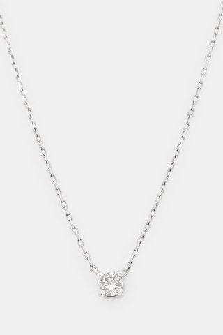 Collier Solitaire - Or blanc et diamant