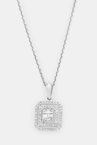 Pendentif Miroir - Or blanc et diamants