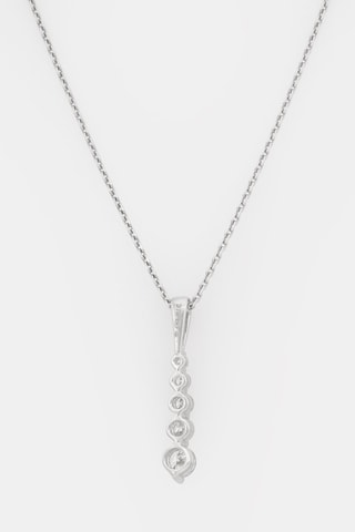 Pendentif 5diam's épuré - 
Or blanc et diamants