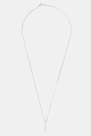 Pendentif 5diam's épuré - 
Or blanc et diamants