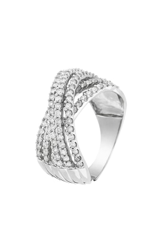 Bague Entrelacs splendides - Or blanc