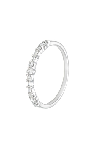 Bague Dot Line - Or blanc