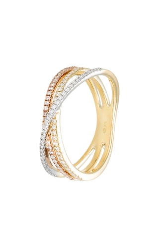 Anillo Ephydatie - Oro blanco y amarillo