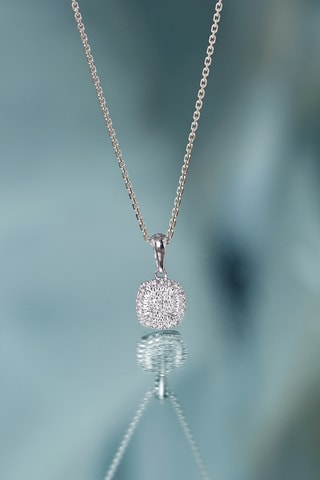 Pendentif Eclat Céleste - Or blanc et diamant