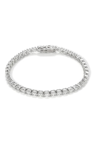 Pulsera Rivière - Oro blanco y diamante
