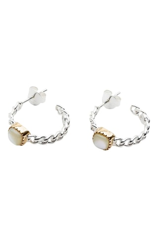 Créoles - Argent et nacre