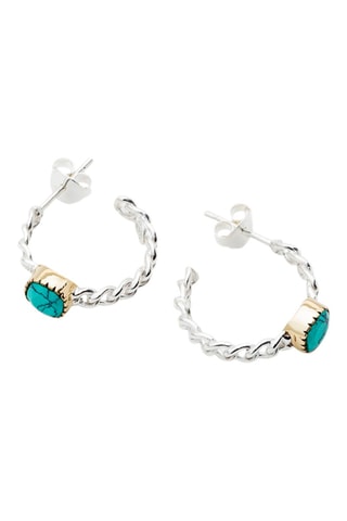 Créoles - Argent et turquoise