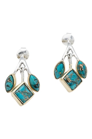 Boucles d’oreilles - Argent et turquoise
