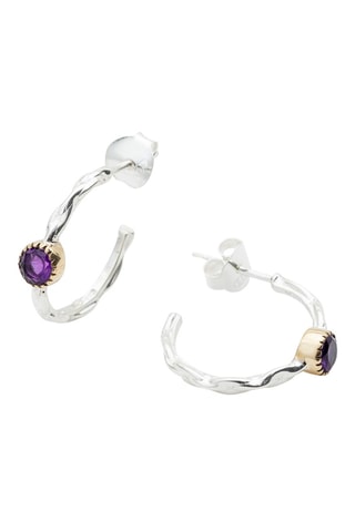 Créoles - Argent et améthyste