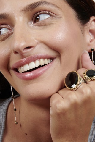 Boucles d’oreilles - Argent et onyx