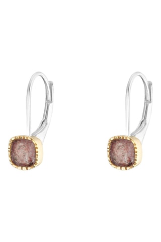 Boucles d’oreilles - Argent et quartz fraise