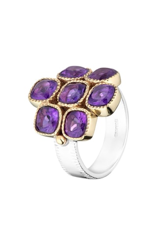 Bague - Argent et améthystes