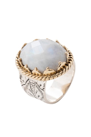 Bague - Argent et pierre de lune