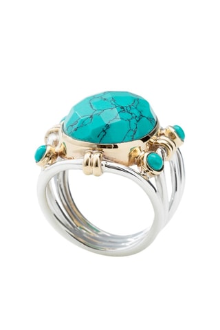 Bague - Argent et turquoises